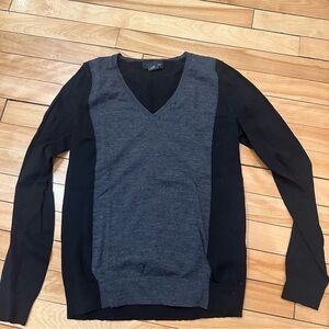 Club Monaco Wool Two-Tone V-Neck Sweater